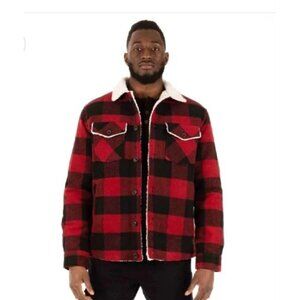 HEDGE Sherpa Plaid Jacket Men's. Size Medium. New With Tags $162